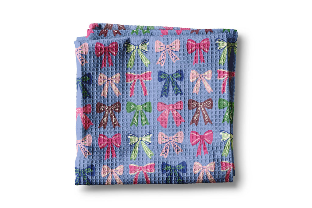 Rainbow Bows Kitchen Towel Colorful Celebration Birthday