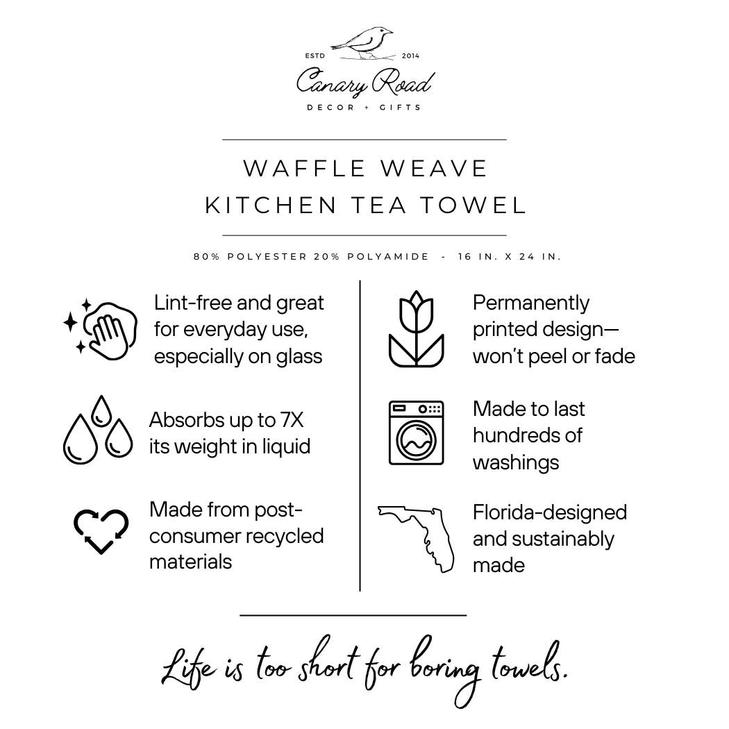 Fall Autumn Plaid Farmhouse Kitchen Towel Waffle Pumpkin