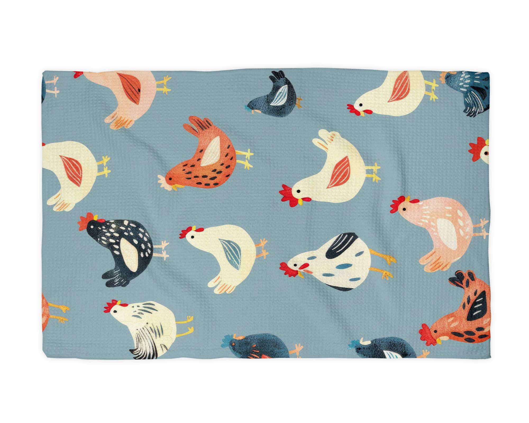 Chicken Farmhouse Rustic Homestead Kitchen Towel Waffle