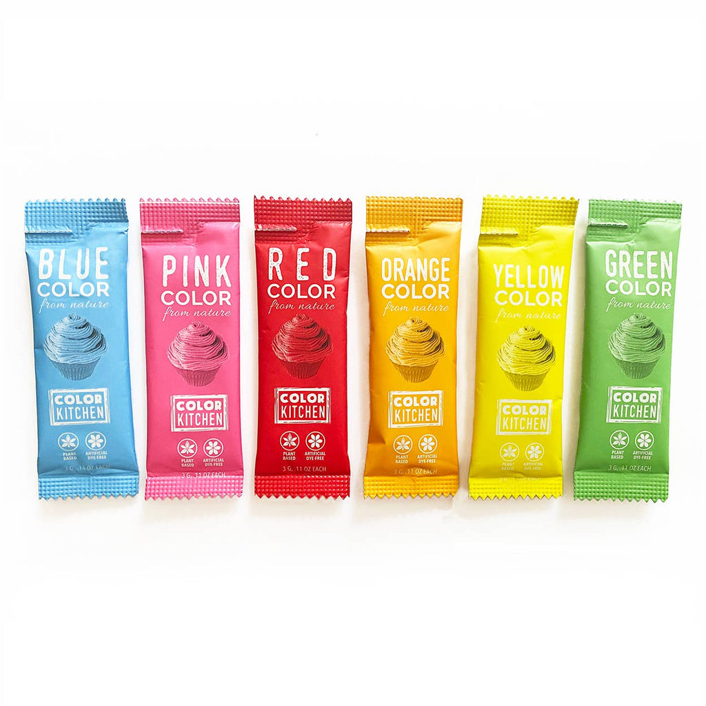 Color Set of 6 - Food Colors, Artificial Dye-free