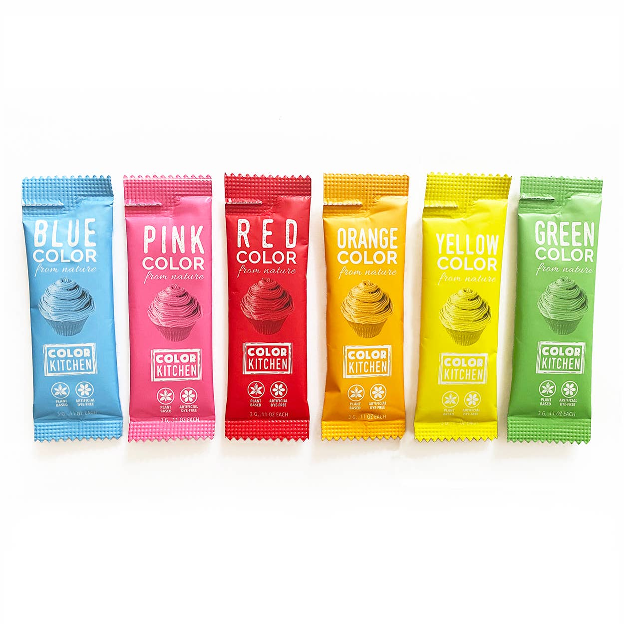 Color Set of 6 - Food Colors, Artificial Dye-free