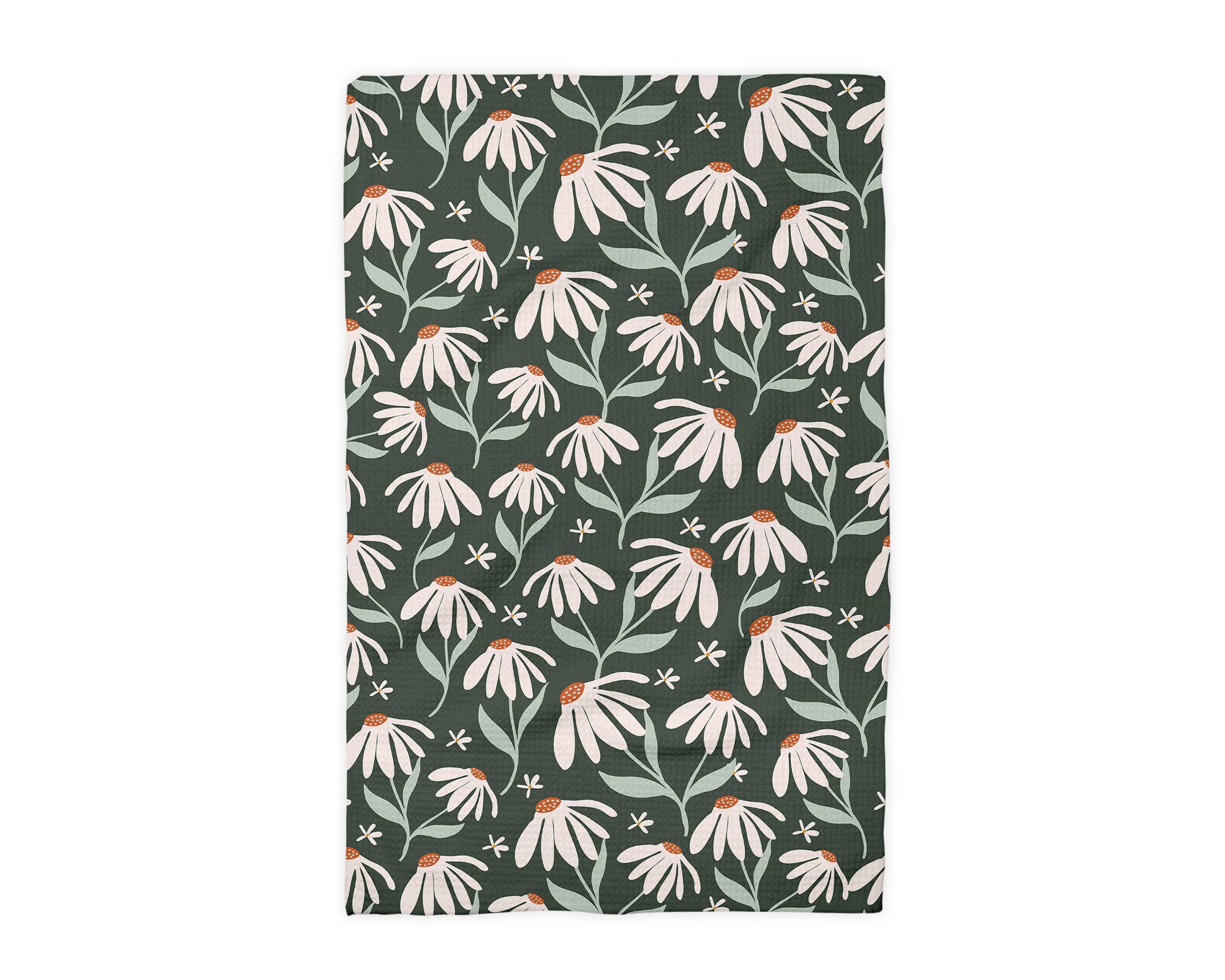 Neutral Boho Floral Fall Autumn Leaves Foliage Kitchen Towel
